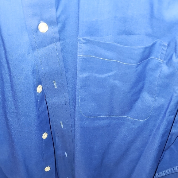 Croft & Barrow Men's Royal Blue Dress Shirt Size Medium LIKE NEW - Picture 4 of 5